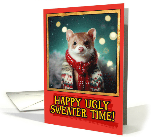 Stoat Ugly Sweater Christmas card (1791922)