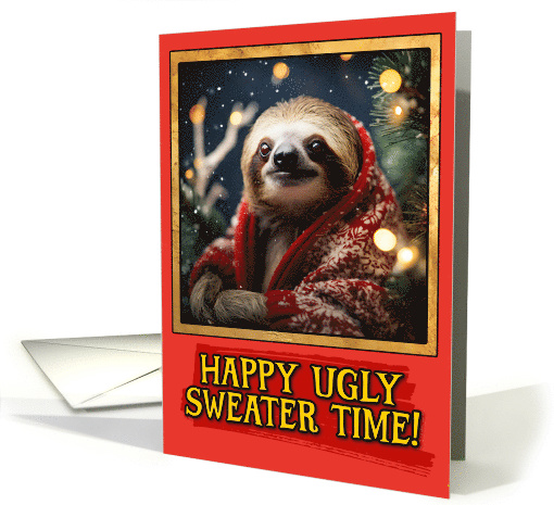 Sloth Ugly Sweater Christmas card (1791928)