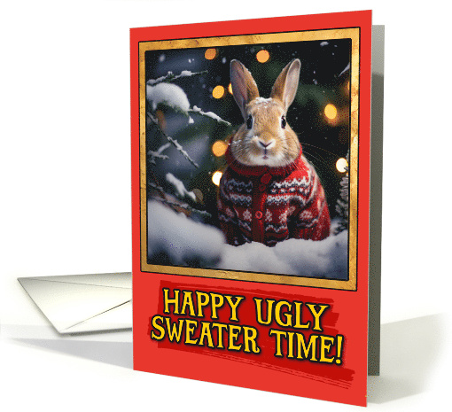 Rabbit Ugly Sweater Christmas card (1791940)
