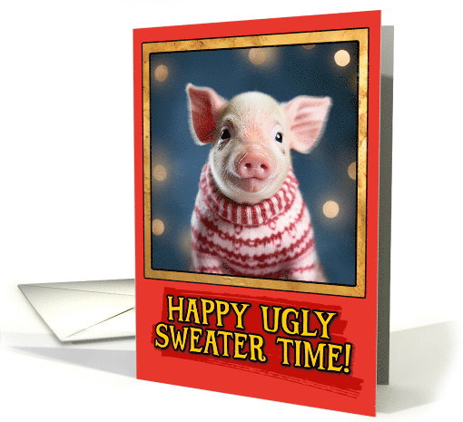 Piglet Ugly Sweater Christmas card (1791944)