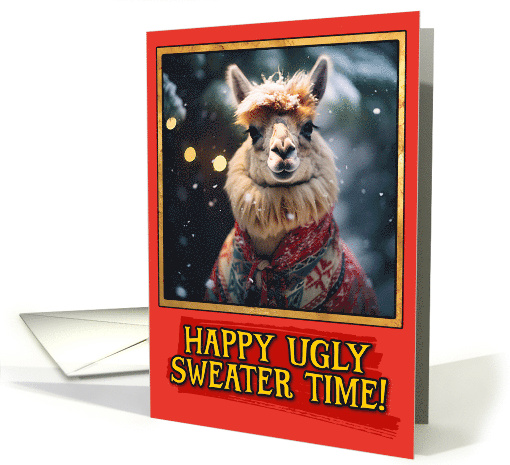 Llama Ugly Sweater Christmas card (1791954)