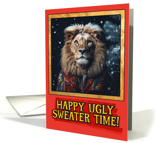 Lion Ugly Sweater Christmas card (1791958)