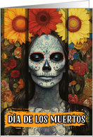 Dia de Los Muertos Woman card