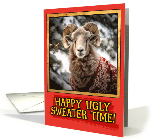 Bighorn Sheep Ugly Sweater Christmas card (1792186)