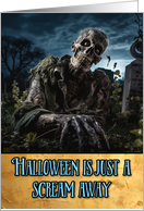 Zombie Cemetery Halloween card