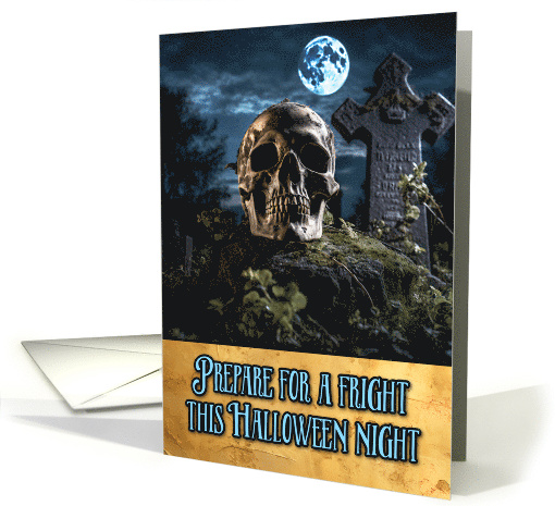 Skull Cemetery Halloween card (1792808)