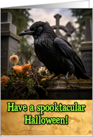 Crow Cemetery Halloween card