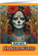 Wife Dia de Los Muertos Woman card