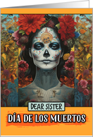 Sister Dia de Los Muertos Woman card