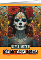 Fiancee Dia de Los Muertos Woman card