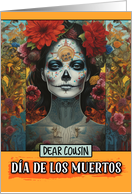 Cousin Dia de Los Muertos Woman card