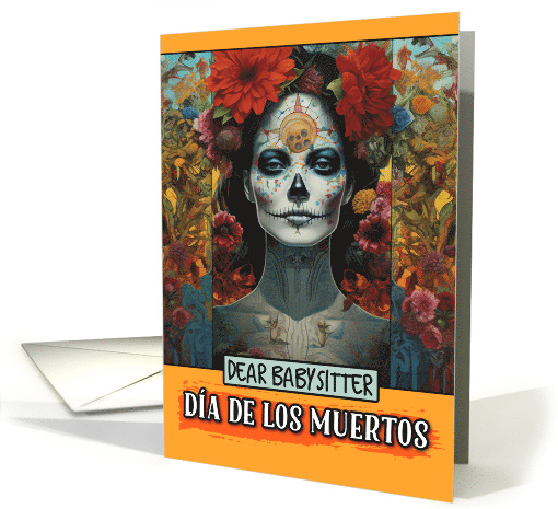 Babysitter Dia de Los Muertos Woman card (1793038)