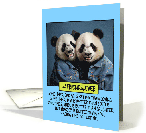 Thank You Friend Panda Bears in Denim card (1793048)