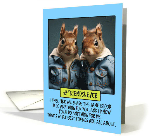 Thank You Friend Squirrels in Denim card (1793054)