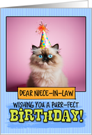 Niece in Law Happy Birthday Himalayan Cat card