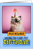 Neighbor Happy Birthday Himalayan Cat card