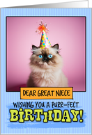 Great Niece Happy Birthday Himalayan Cat card