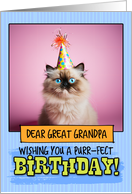 Great Grandpa Happy Birthday Himalayan Cat card