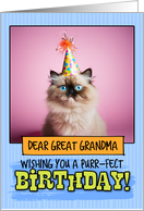 Great Grandma Happy Birthday Himalayan Cat card