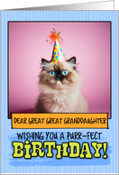 Great Great Granddaughter Happy Birthday Himalayan Cat card