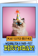 Foster Brother Happy Birthday Himalayan Cat card