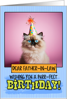 Father in Law Happy Birthday Himalayan Cat card