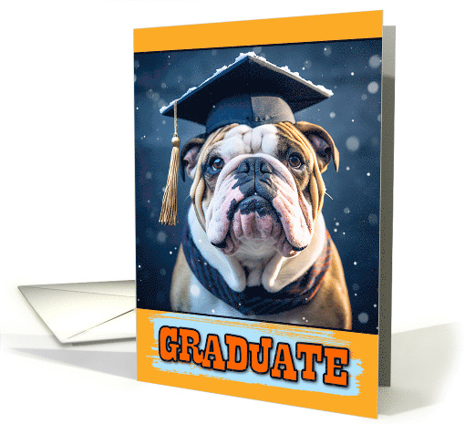 Congratulation Winter Graduation College Bulldog card (1794078)