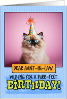 Aunt in Law Happy Birthday Himalayan Cat card