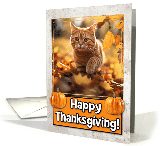 Ginger Cat Happy Thanksgiving card (1794338)