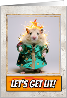 Hamster Let’s get Lit Christmas card