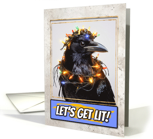 Crow Let's get Lit Christmas card (1794988)
