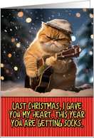 Musical Kitty Humorous Christmas card