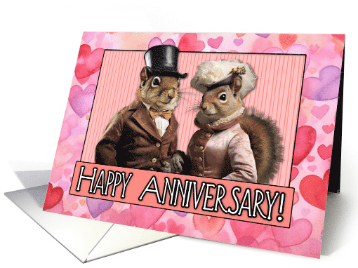 Wedding Anniversary Squirrel Bride and Groom card (1795068)