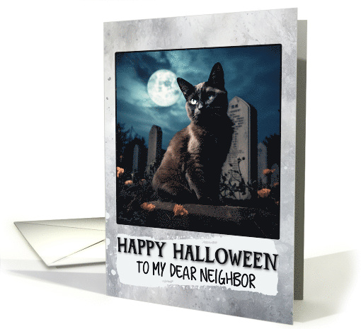 Neighbor Happy Halloween Black Cat card (1795828)