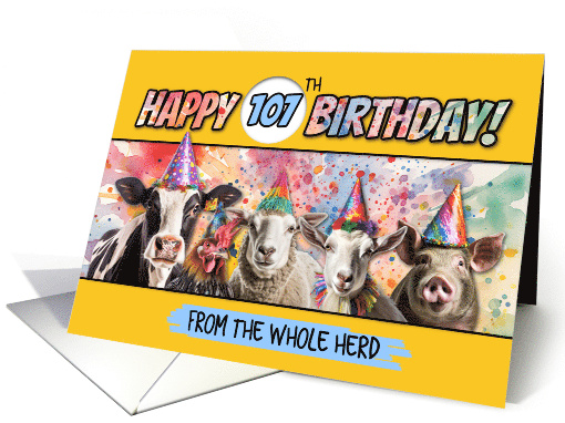 107 Years Old Happy Birthday Herd card (1796764)