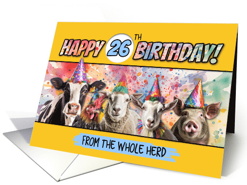 26 Years Old Happy Birthday Herd card (1798426)