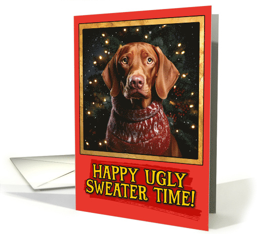 Vizsla Ugly Sweater Christmas card (1798610)