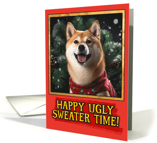 Shiba Inu Ugly Sweater Christmas card (1798622)