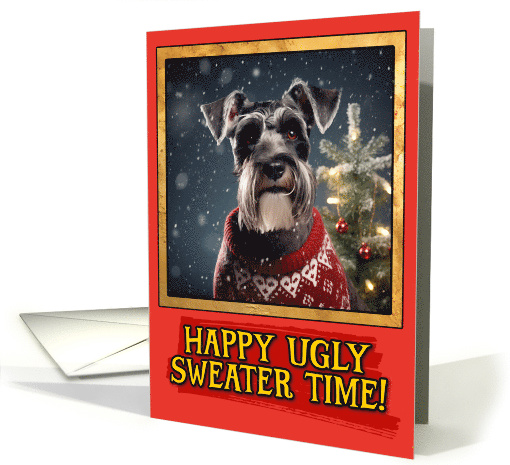 Schnauzer Ugly Sweater Christmas card (1798628)