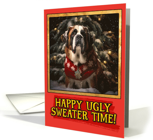 Saint Bernard Ugly Sweater Christmas card (1798634)