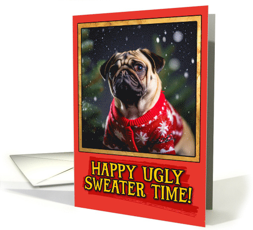 Pug Ugly Sweater Christmas card (1798640)
