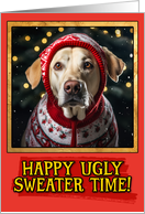 Labrador Retriever Ugly Sweater Christmas card