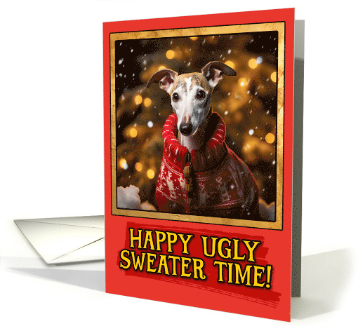 Whippet Ugly Sweater Christmas card (1798738)
