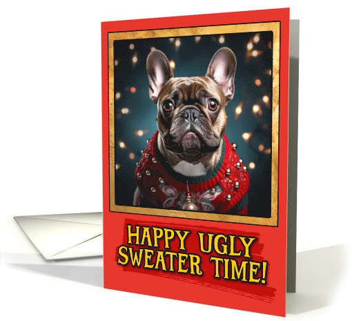 French Bulldog Ugly Sweater Christmas card (1798862)