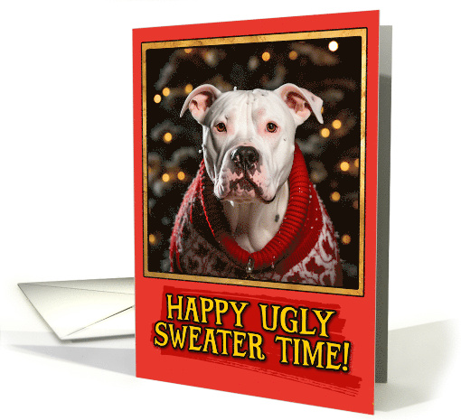 Dogo Argentino Ugly Sweater Christmas card (1798872)