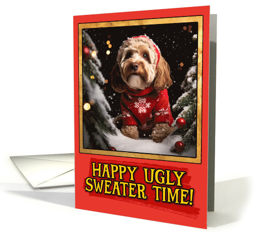 Cockapoo Ugly Sweater Christmas card (1798886)
