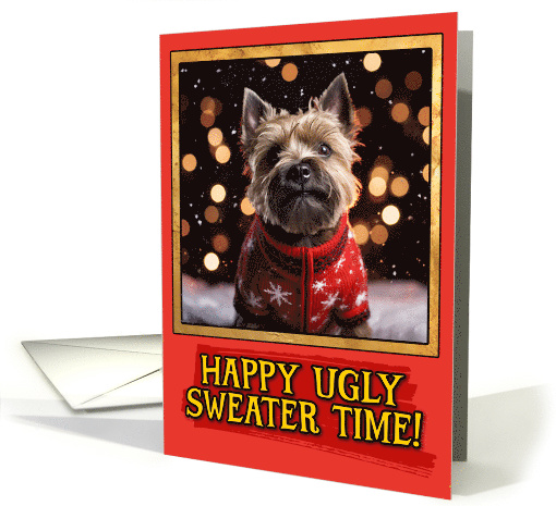 Cairn Terrier Ugly Sweater Christmas card (1798982)