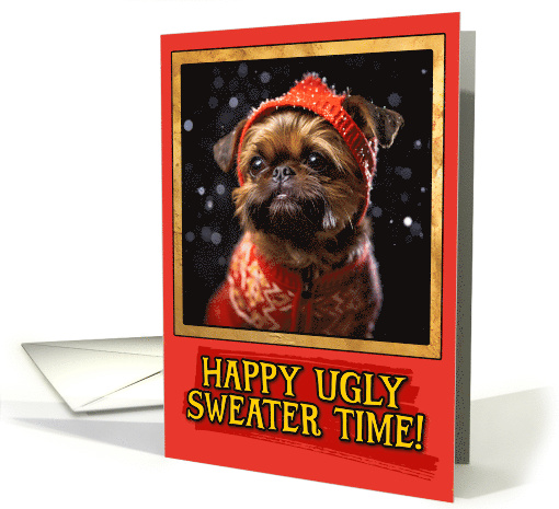 Brussels Griffon Ugly Sweater Christmas card (1798988)