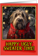 Briard Ugly Sweater Christmas card