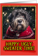 Bouvier Ugly Sweater Christmas card